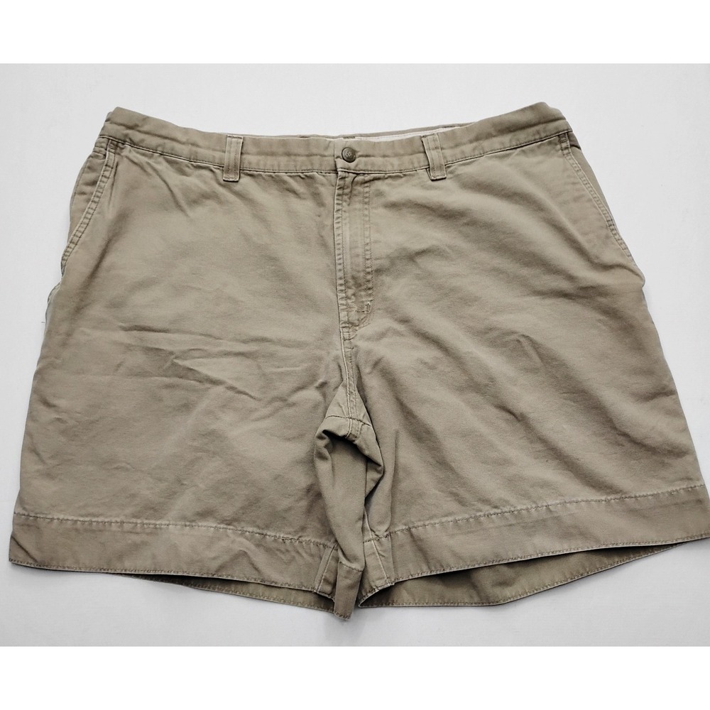 Columbia‎ Mens Shorts Sz 40 8in Tan Cotton Canvas Chino Safari